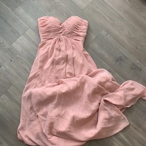 Strapless chiffon dress